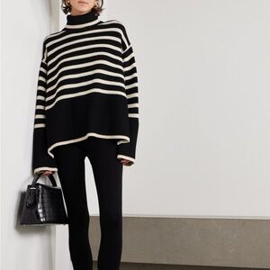 Toteme Signature Striped Wool Turtleneck Sweater